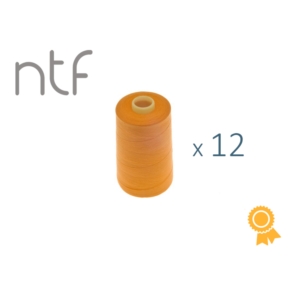 Nici poliestrowe NTF 120 (40/2)  jasnopomarańczowe A522 1000 m x 12 szt.