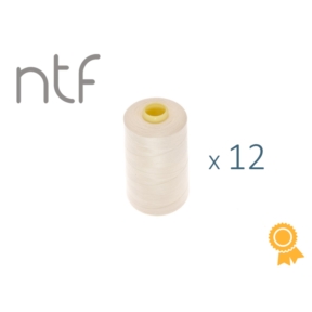 Nici poliestrowe NTF 120 (40/2)  białożółte A504 1000 m x 12 szt.