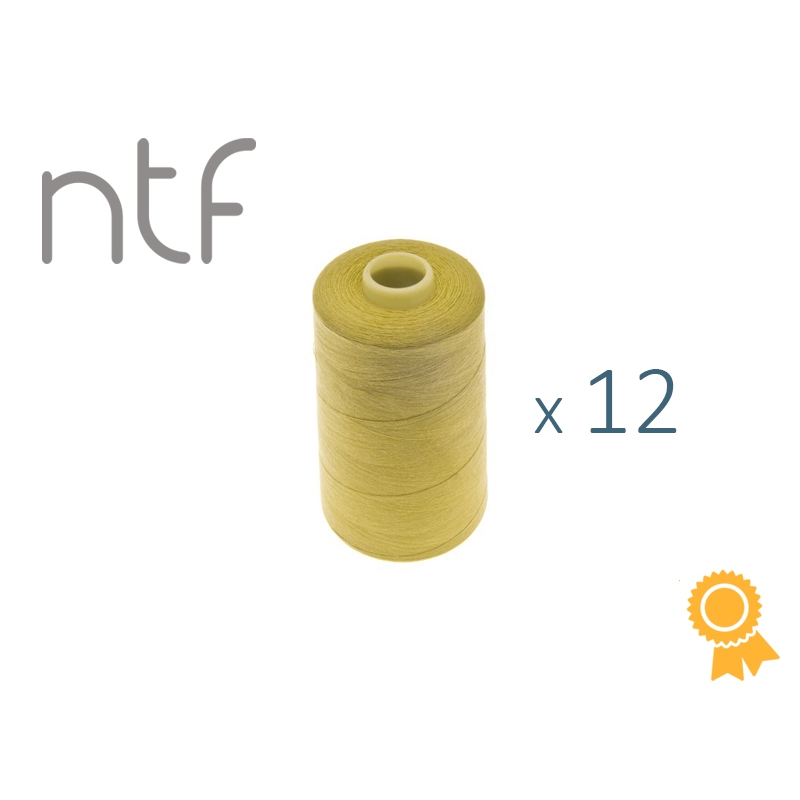 POLYESTER THREADS NTF 40/2 OLIVE YELLOW A593 1000 M x 12 PCS.