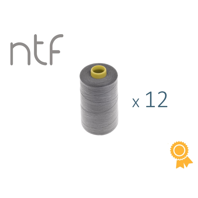 POLYESTER THREADS NTF 40/2 DOVE GREY A727 1000 M x 12 PCS.