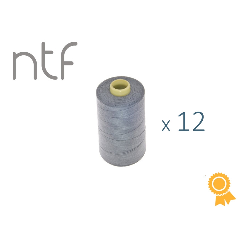 POLYESTER THREADS NTF 40/2 STEEL  A738 1000 M x 12 PCS.