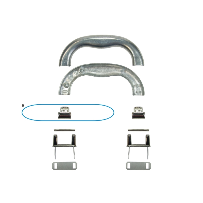 Metal connector for handle nickel 1 pcs