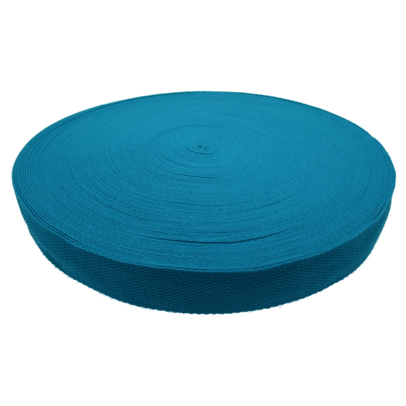 Polycotton popruh 32 mm/2 mm turquoise 549 pp 50 yd