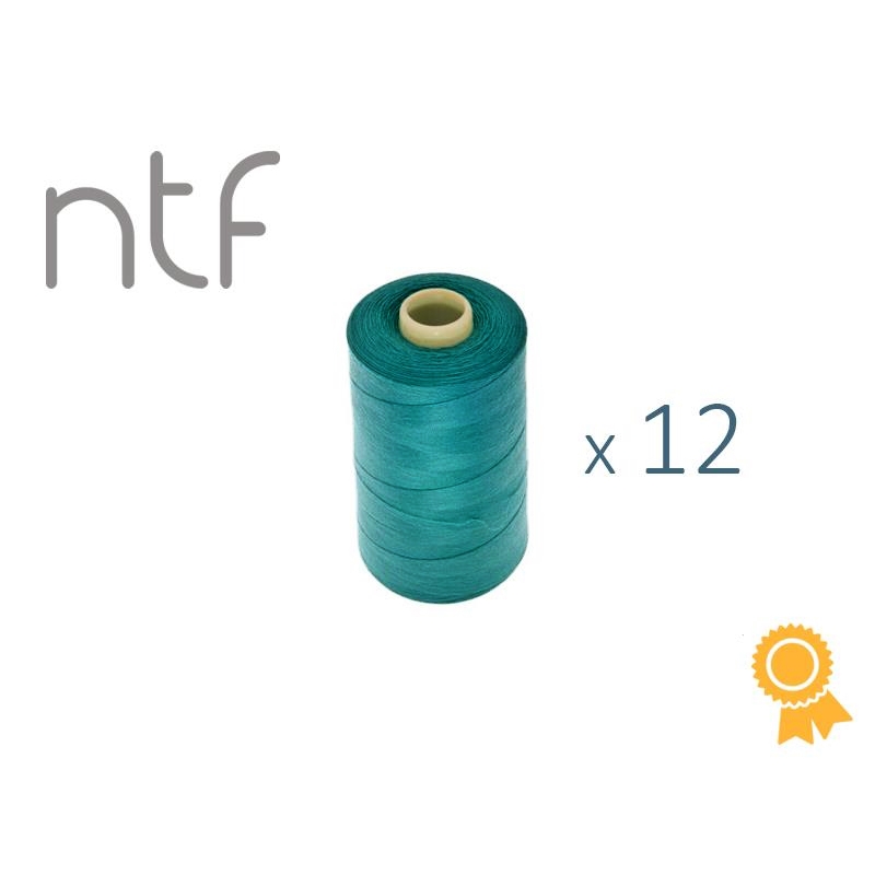 POLYESTER THREADS NTF 40/2 DARK TURQUOISE A611 1000 M x 12 PCS.