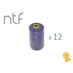 Nici poliestrowe NTF 120 (40/2)  jeansowofioletowe A734 1000 m x 12 szt.