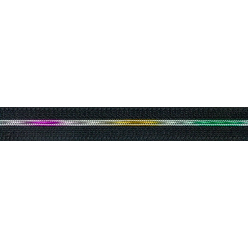 Taśma suwakowa żyłkowa 5 (580) czarna rainbow 200 mb