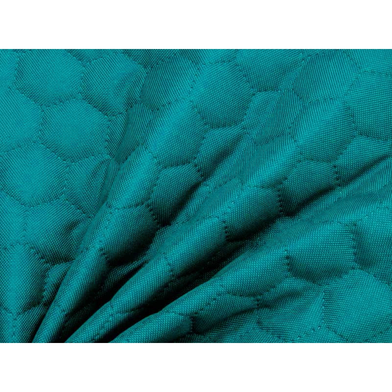 Quilted polyester fabric Oxford 600d pu*2 waterproof honeycomb (906) turquoise 160 cm 25 mb