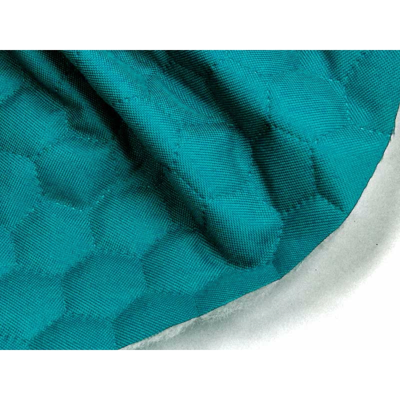 Quilted polyester fabric Oxford 600d pu*2 waterproof honeycomb (906) turquoise 160 cm 25 mb