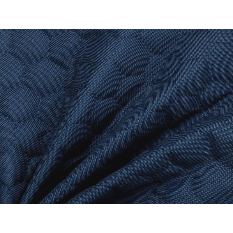 Quilted polyester fabric Oxford 600d pu*2 waterproof honeycomb (558) navy blue 160 cm 25 mb
