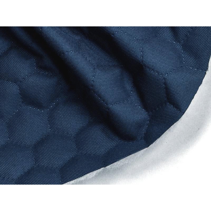 Quilted polyester fabric Oxford 600d pu*2 waterproof honeycomb (558) navy blue 160 cm 25 mb