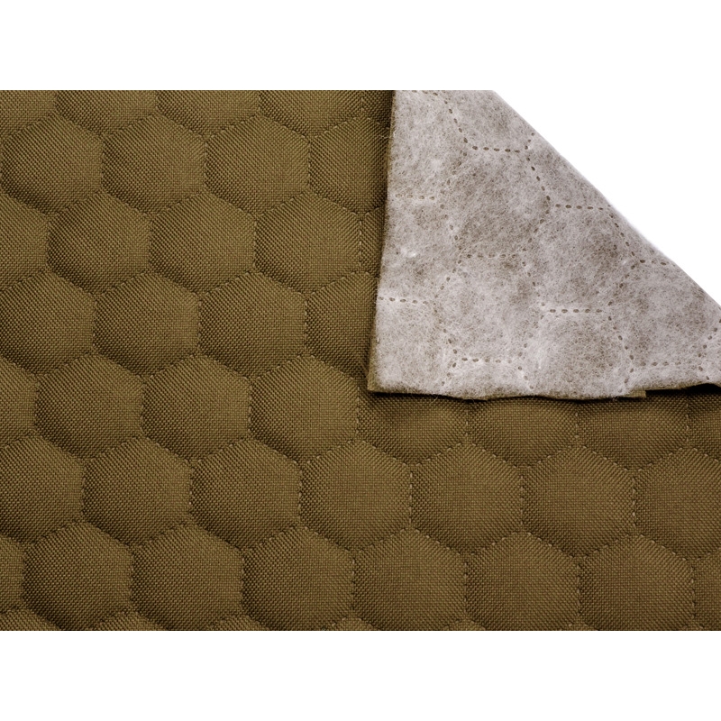 Quilted polyester fabric Oxford 600d pu*2 waterproof honeycomb (810) beige 160 cm 25 mb