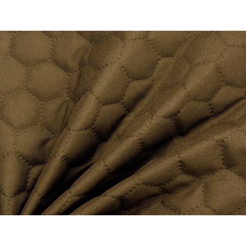 Quilted polyester fabric Oxford 600d pu*2 waterproof honeycomb (810) beige 160 cm 25 mb