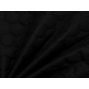 Tkanina Oxford pikowana wodoodporna plastry miodu (580) czarna 25 mb