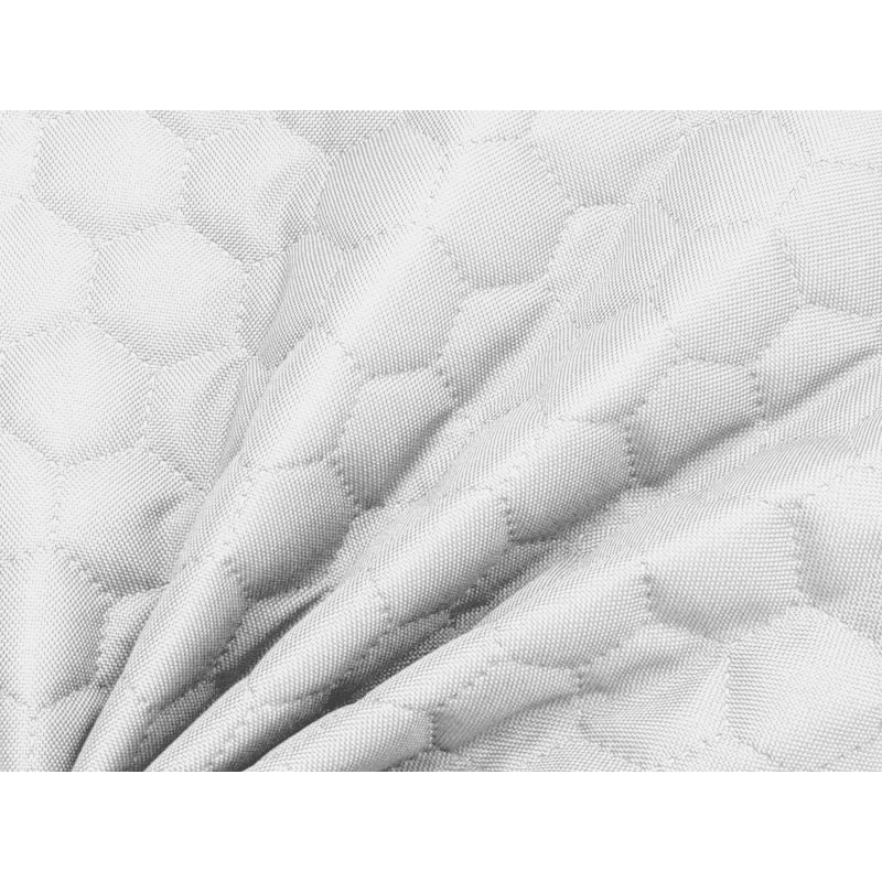 Quilted polyester fabric Oxford 600d pu*2 waterproof honeycomb (501) white 160 cm 25 mb