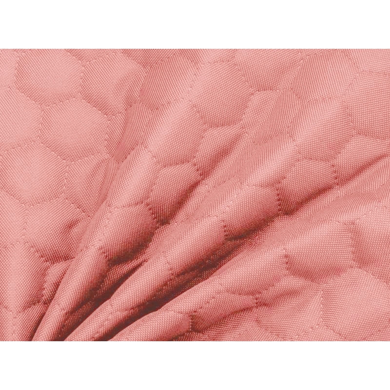 Quilted polyester fabric Oxford 600d pu*2 waterproof honeycomb (811) light pink 160 cm 25 mb
