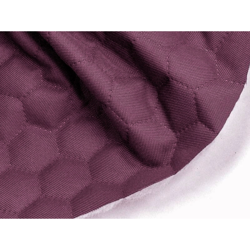 Tkanina Oxford pikowana wodoodporna plastry miodu (285) fioletowa 25 mb