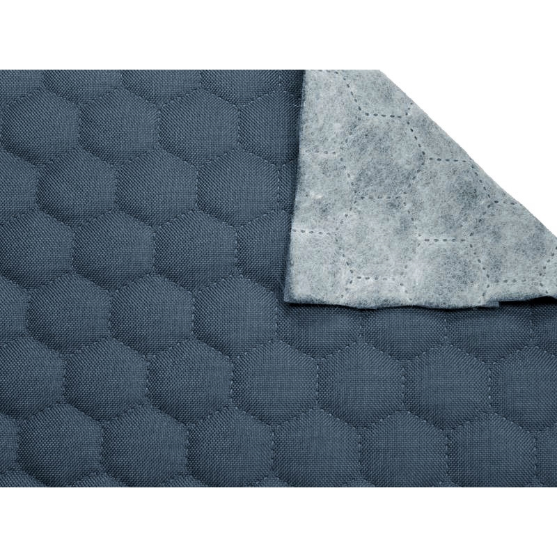 Quilted polyester fabric Oxford 600d pu*2 waterproof honeycomb (352) blue 160 cm mb