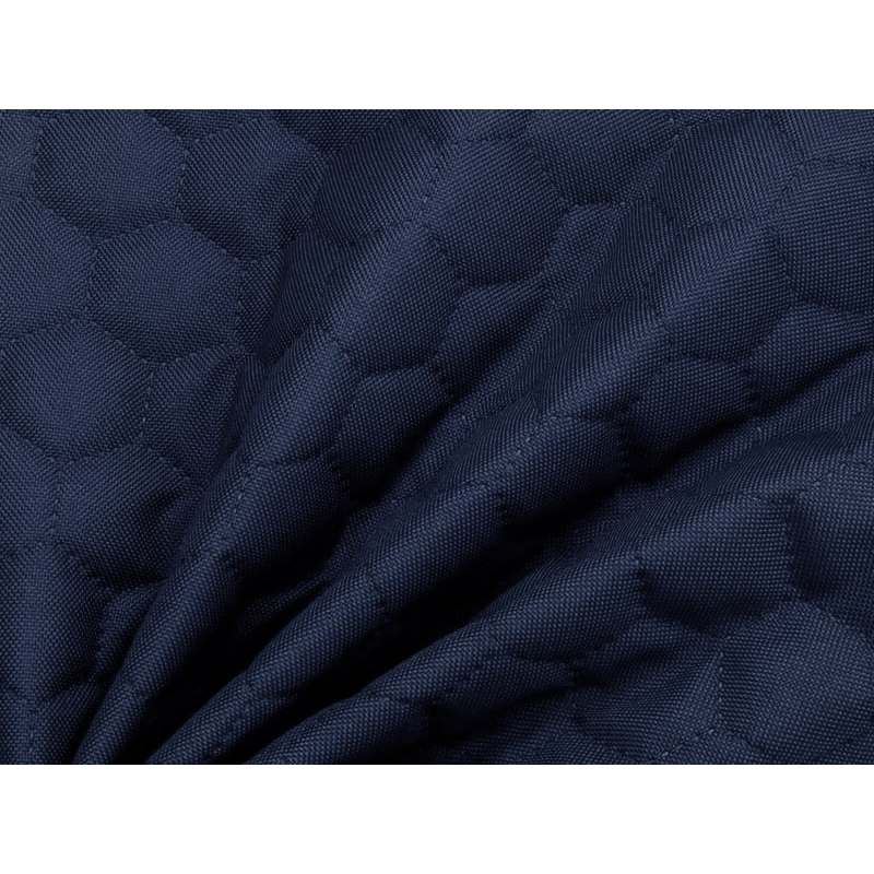 Quilted polyester fabric Oxford 600d pu*2 waterproof honeycomb (058) navy blue 160 cm 25 mb