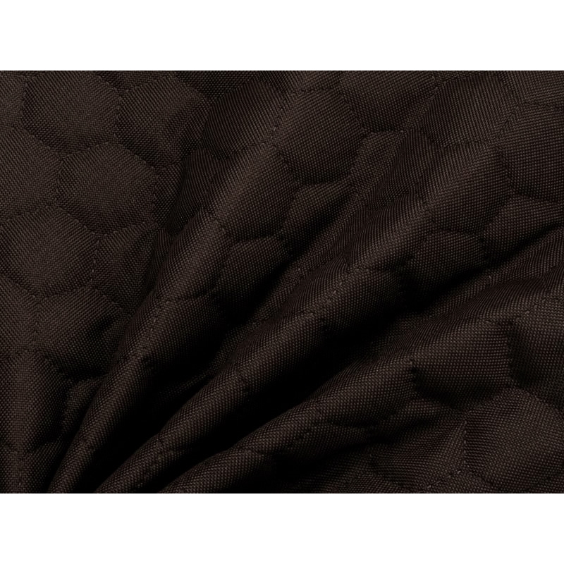 Quilted polyester fabric Oxford 600d pu*2 waterproof honeycomb (141) dark brown 160 cm 25 mb