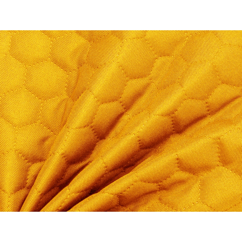 Quilted polyester fabric Oxford 600d pu*2 waterproof honeycomb (056) yellow 160 cm 25 mb
