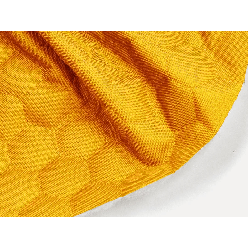 Quilted polyester fabric Oxford 600d pu*2 waterproof honeycomb (056) yellow 160 cm 25 mb