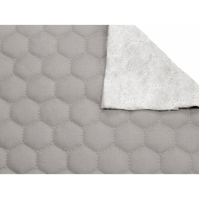 Quilted polyester fabric Oxford 600d pu*2 waterproof honeycomb (119) grey 160 cm 25 mb