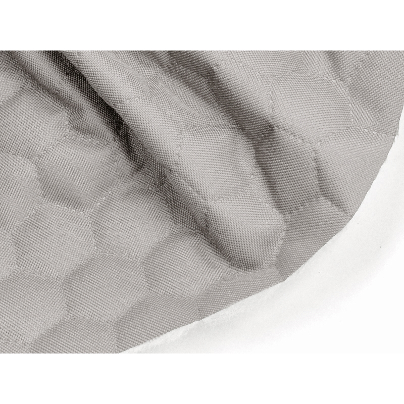 Polyester-steppstoff 600d pu-beschichtet bienenwabe (119) grau 160 cm 1 lm