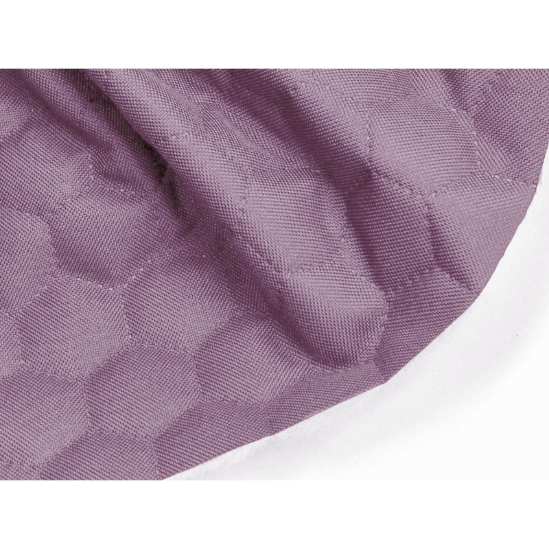 QUILTED POLYESTER FABRIC OXFORD 600D PU*2 WATERPROOF HONEYCOMB (663) LIGHT VIOLET 160 CM 1 MB