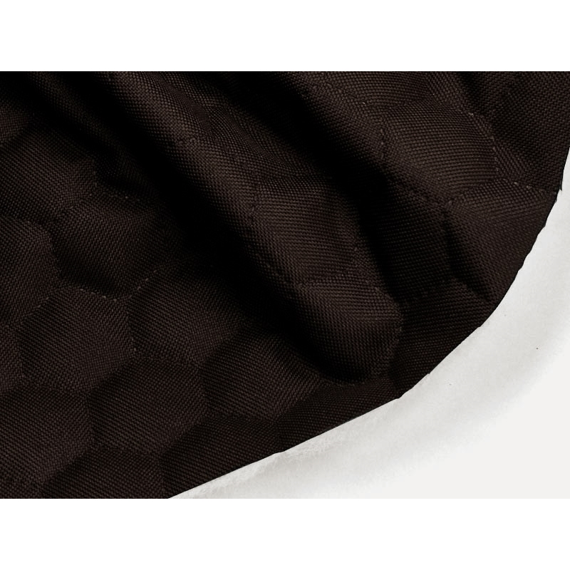 Quilted   polyester fabric Oxford 600d pu*2 waterproof honeycomb (141) dark brown 160 cm   mb