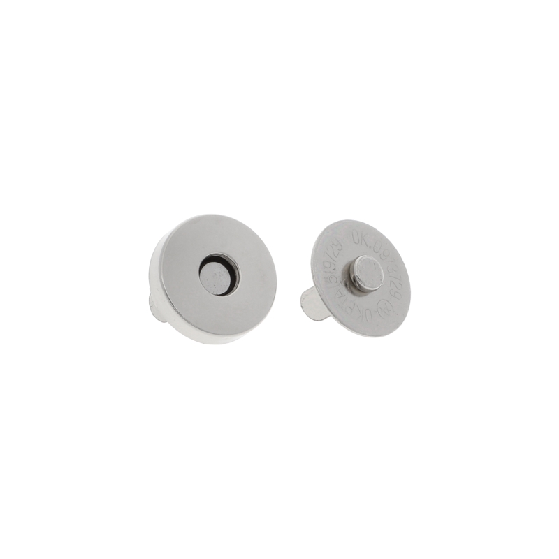 Magnetic button round 18/18 mm nickel 100 pcs