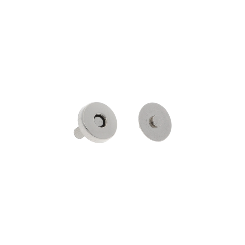 Magnetic button round with snap fastener 14/14 mm nickel 200 pcs