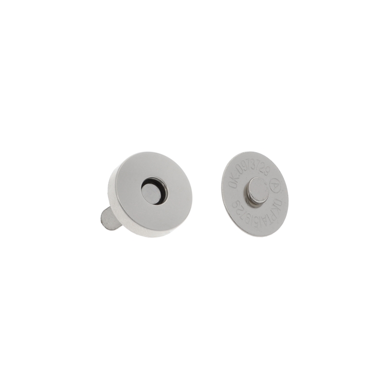 Magnetic button round with snap fastener 18/18 mm nickel 100 pcs