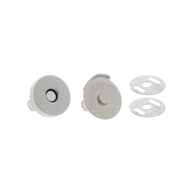 Magnetic button round 18/18 mm d030 nickel 100 pcs