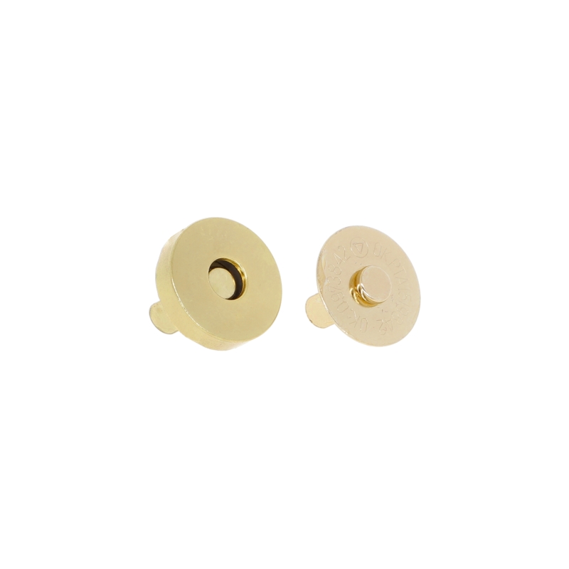 Magnetic button round 18/18 mm gold 100 pcs