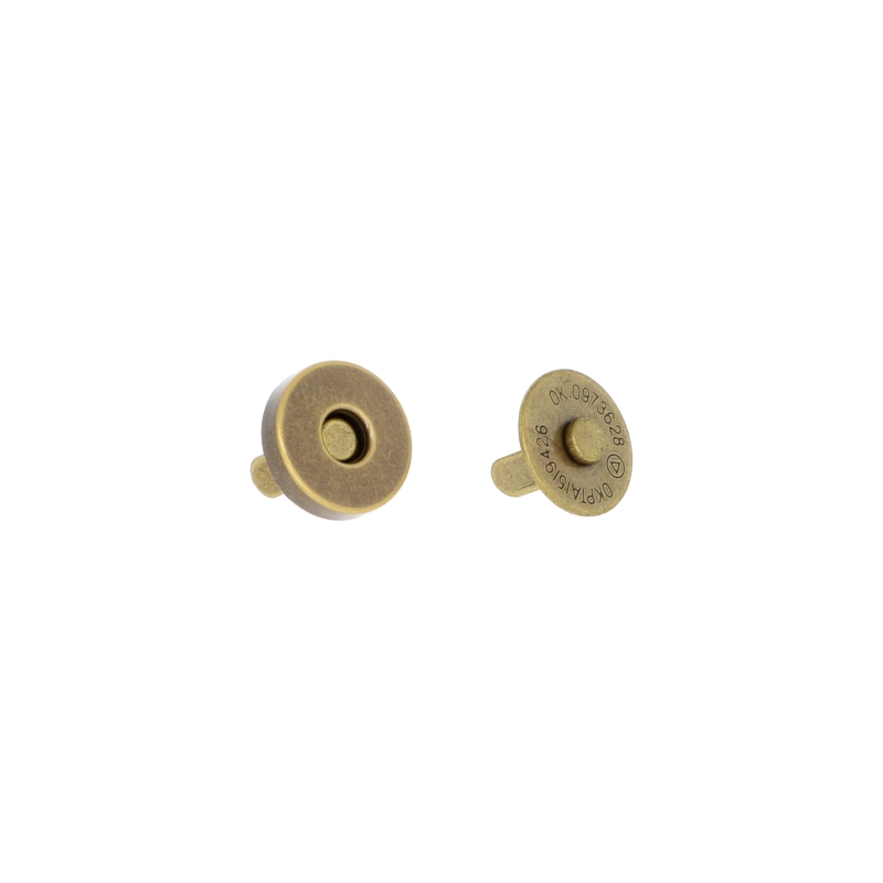 Magnetic button round 14/14 mm old gold 200 pcs