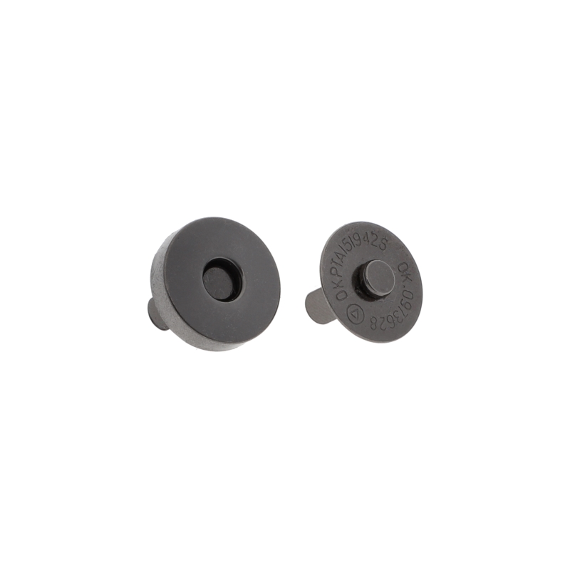 Magnetic button round 18/18 mm black nickel 100 pcs
