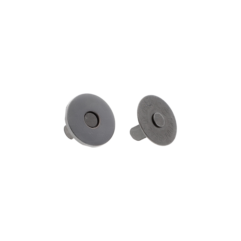 Magnetic button round 18/18 mm black nickel 100 pcs