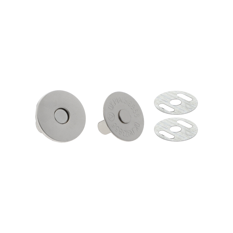 Magnetic button round 18/18 mm nickel 100  pcs