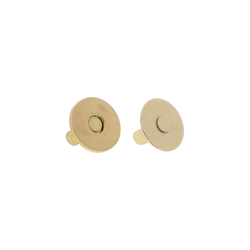 Magnetic button round 18/18 mm light gold 100 pcs