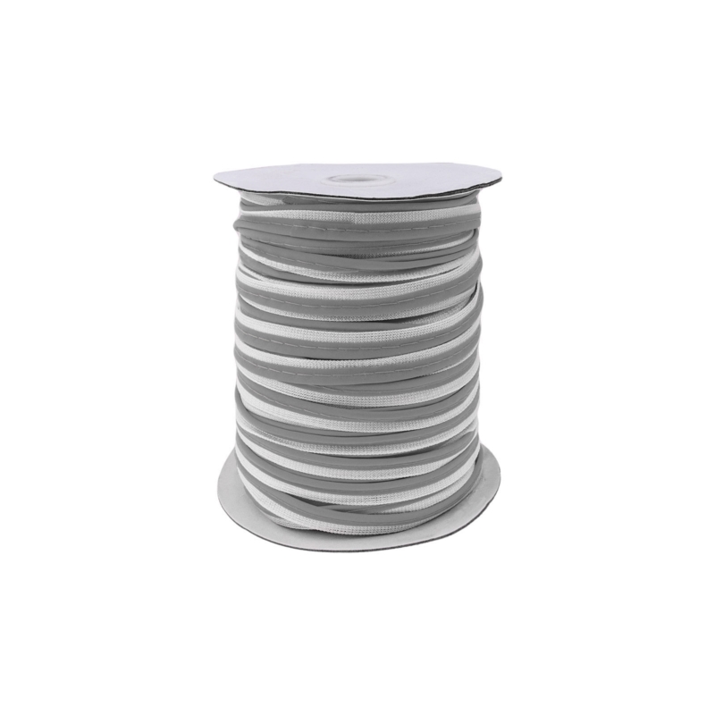 Reflective piping tape silver white 100 mb