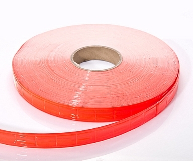Reflective webbing tape 15 mm orange 50 mb