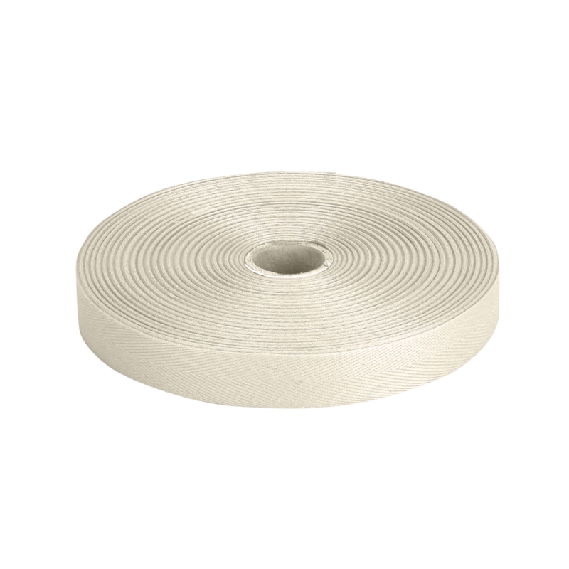 Cotton Twill Tape 25 mm/0,35 mm white (natural) (123)