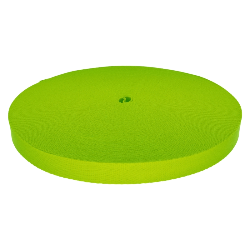 Taśma smyczowa poliestrowa 20 mm/0,9 mm zielony neon (1001)