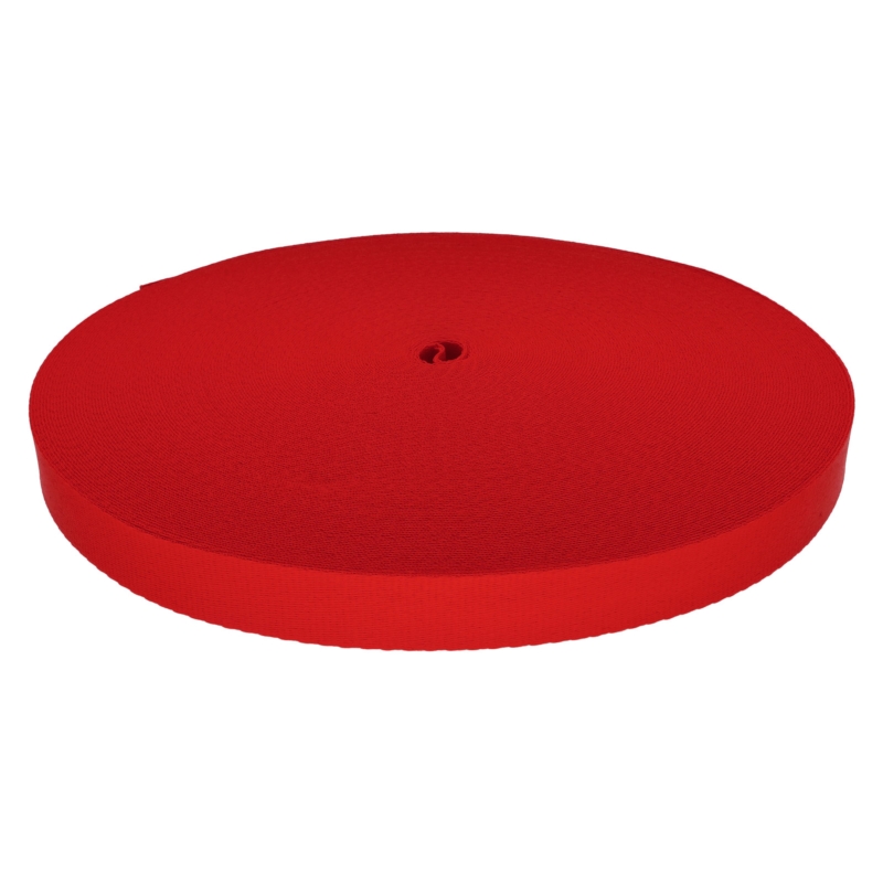 Taśma smyczowa poliestrowa 20 mm/0,9 mm czerwona  (171)