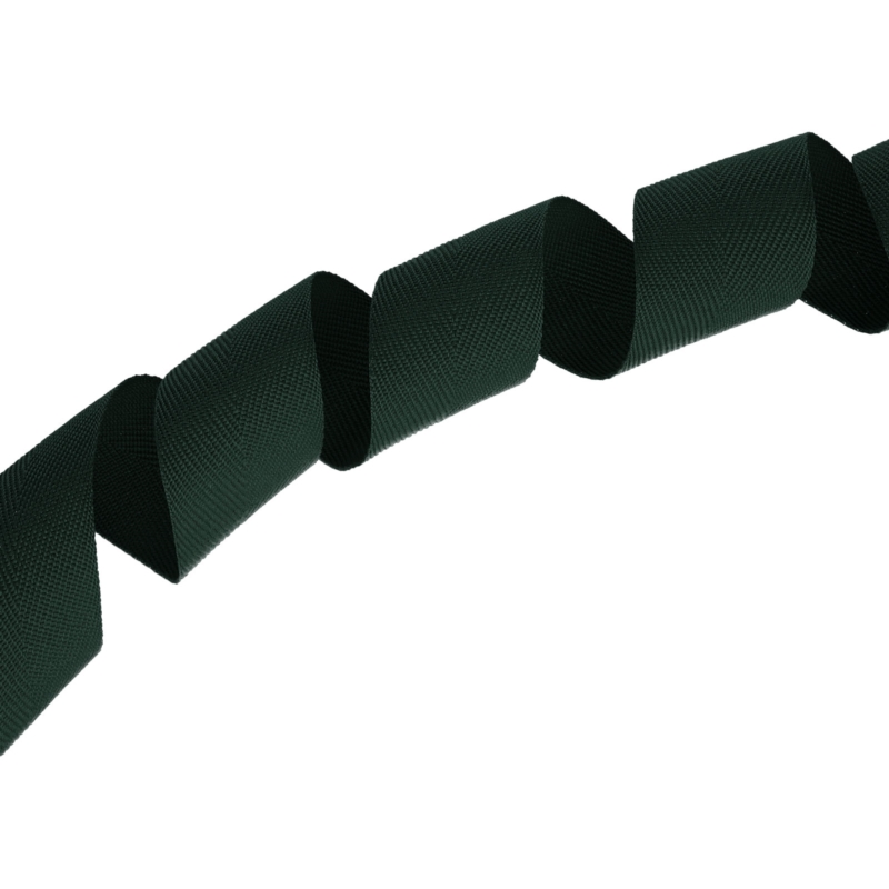 Herringbone twill tape 30 mm/0,8 mm dark green (017)