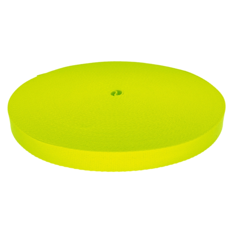 Taśma smyczowa poliestrowa 15 mm/1,1 mm żółty neon (1003)