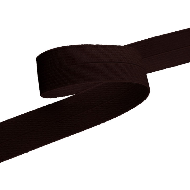Folded binding tape 23 mm dark brown
