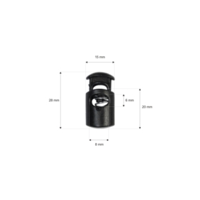 Stoper plastikowy pojedynczy 4/5 mm (305-3005) czarny