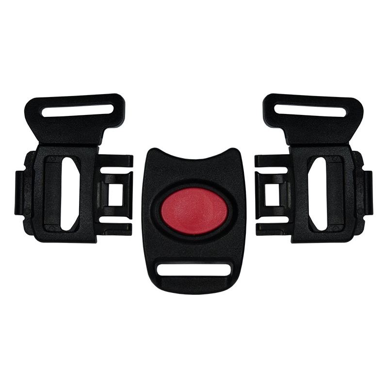 Plastic buckle double 25 mm 5-way tekla9 black/red pcs