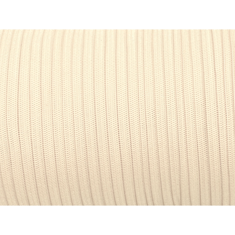 Knitted elastic tape 7 mm (122) light beige polyester 100 mb